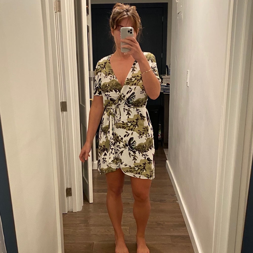 Aritzia Floral Wrap Dress